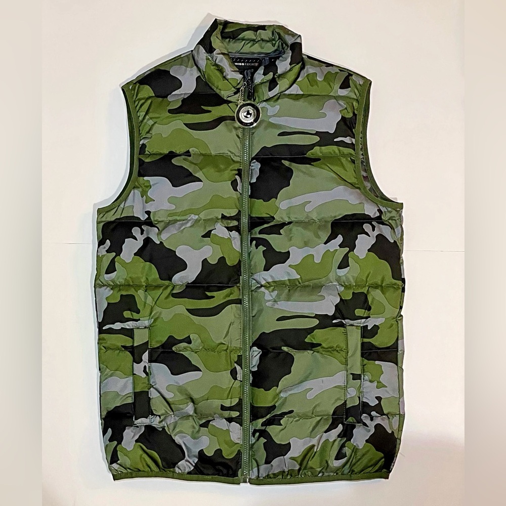 Swiss Tech Men’s Camouflage Puffer Vest | Size: Small
